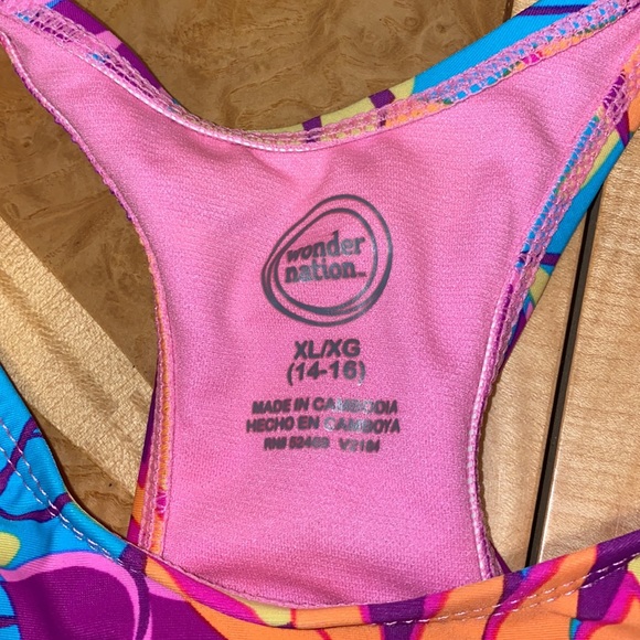 Wonder Nation Girls size 14-16 swim suit - Picture 3 of 6